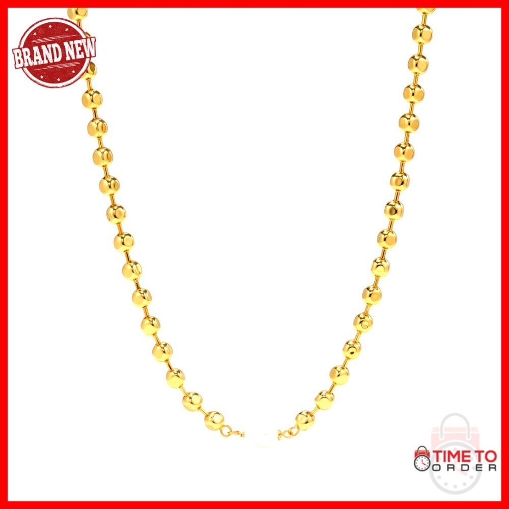 18K Gold Plated Pearl Pendant Choker Necklace with Extender